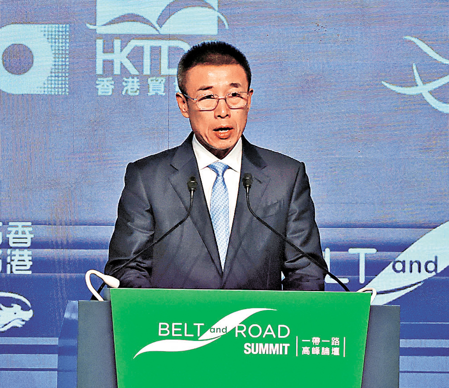●李鎮指出，共建「一帶一路」倡議已從宏偉藍圖轉化為萬千現實。   香港文匯報記者郭木又  攝