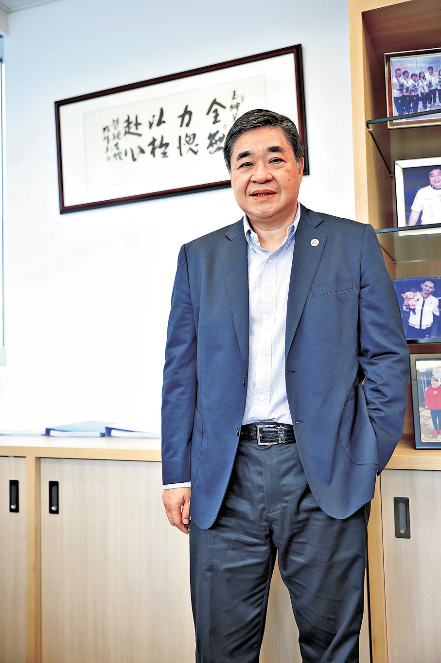 ●體院院長蔡玉坤盼香港運動員在今屆亞運展現「全力以赴，無愧於心」的精神。