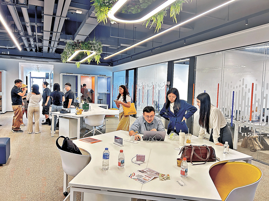 ●穗港科技和產業融合創新中心（廣州）已有8家創科企業入駐。 香港文匯報記者敖敏輝  攝