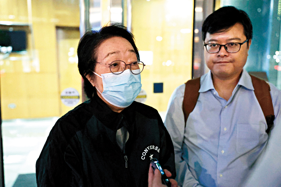 ●陳婉嫻讚揚董建華帶領香港渡過眾多難關。香港文匯報記者北山彥  攝
