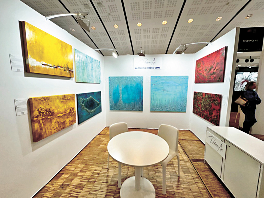 ●2024年，歐美萍在法國羅浮宮展出個人作品。