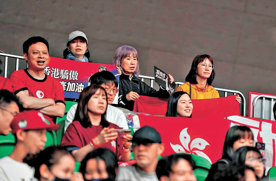 ●不少蔡俊彥支持者吶喊助威。