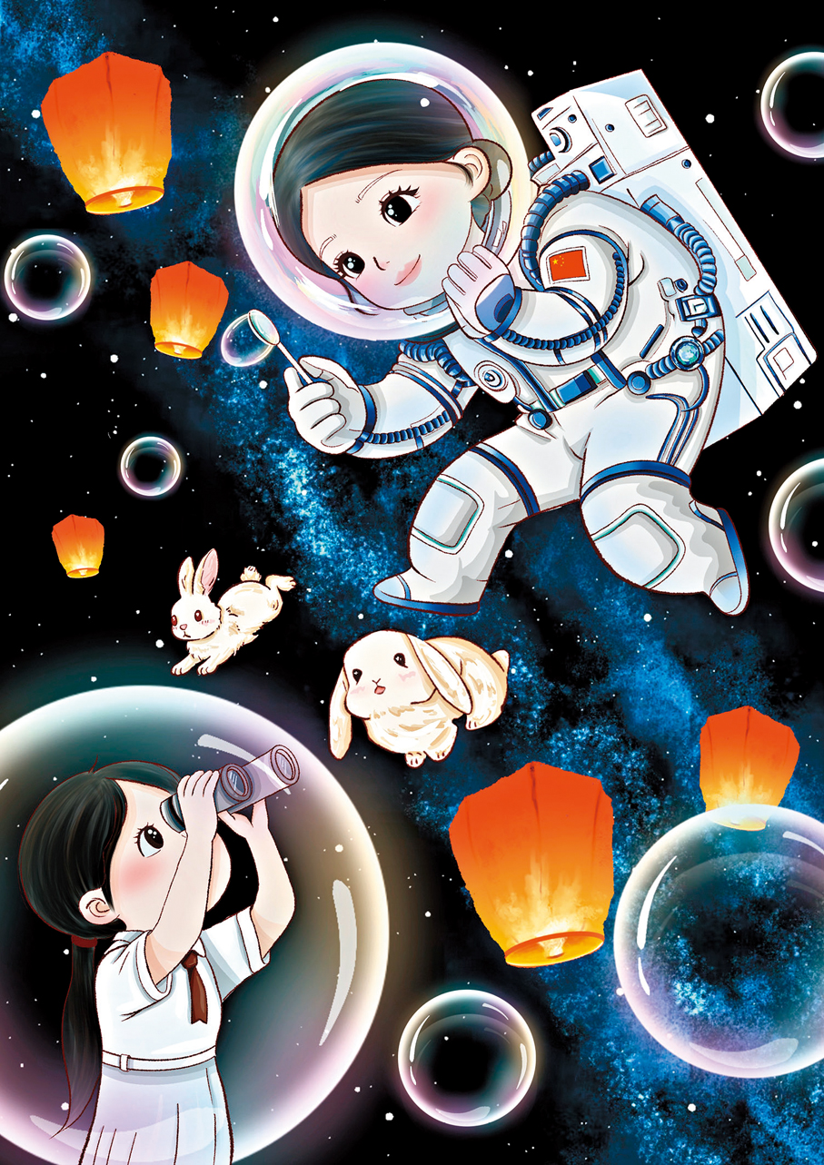●鍾珈蔚畫作。校方供圖