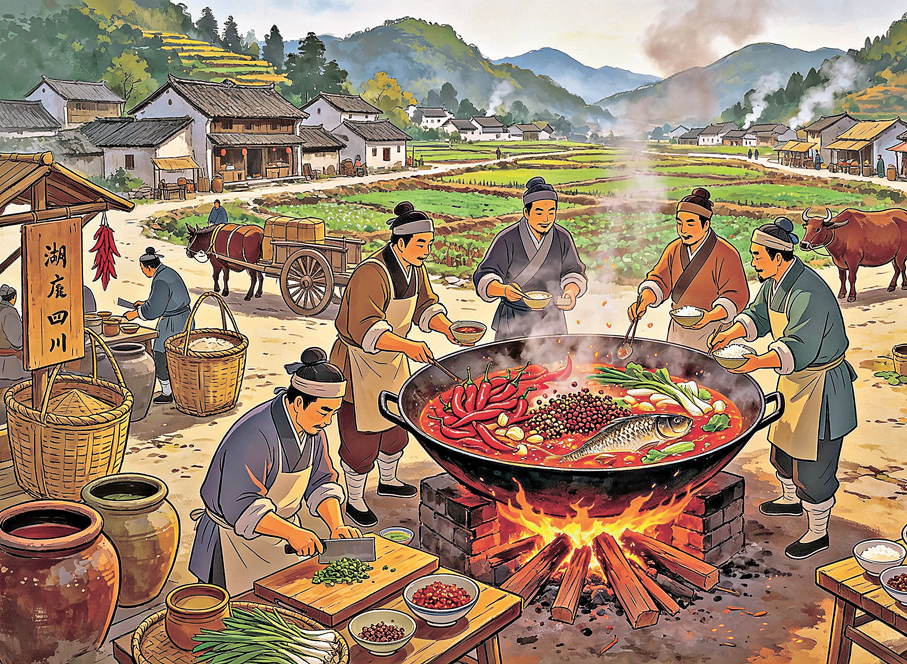 ●《華陽國志》很早就記載巴蜀人「尚滋味，好辛香」。 作者供圖