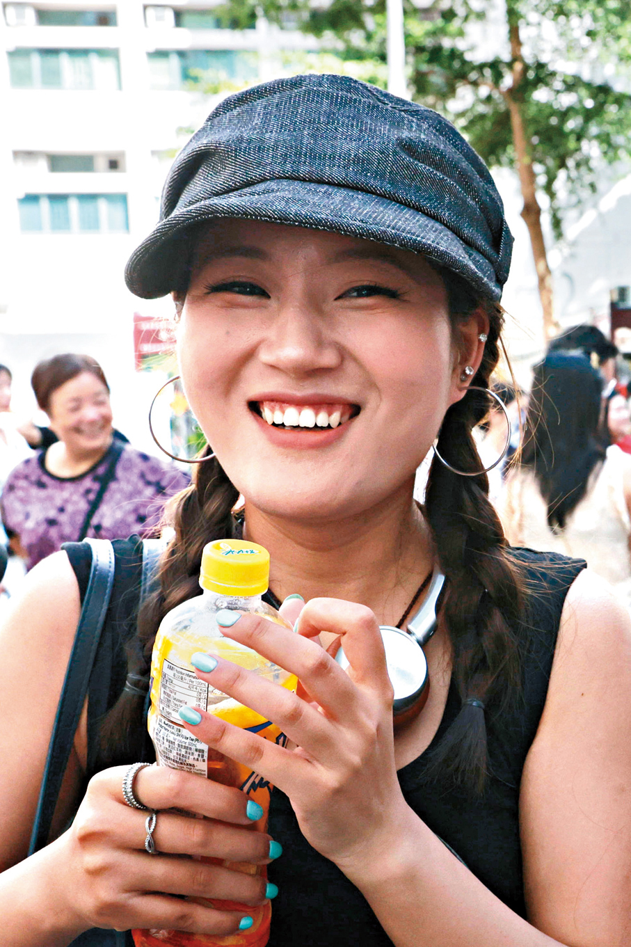●河南旅客王小姐。 香港文匯報記者北山彥  攝