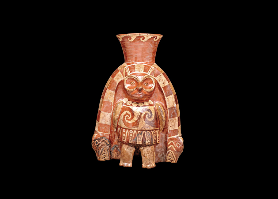 ● 鴞神壺，公元350—850年，秘魯拉爾科博物館