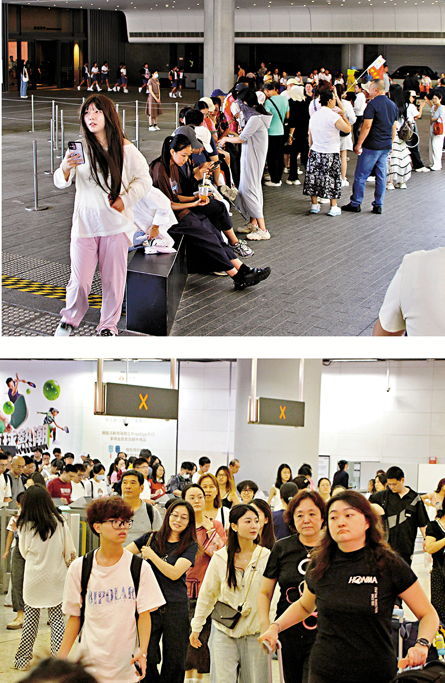 ●國慶前夕已有大批旅客率先訪港。 香港文匯報記者黃艾力  攝