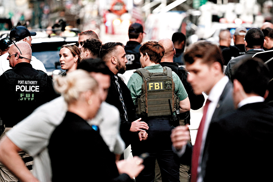 ●在聯合國大會期間，FBI人員連日執勤。 路透社