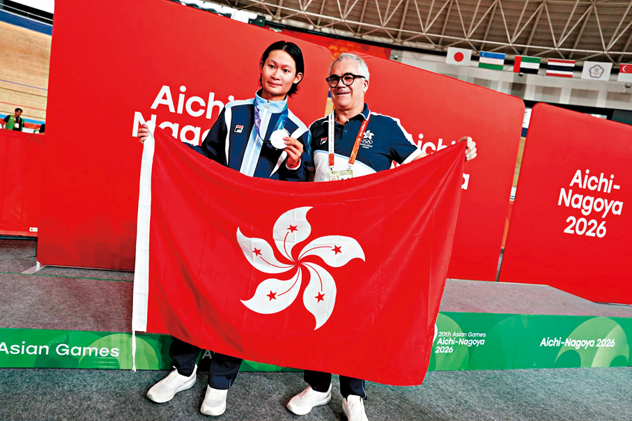 ●朱浚瑋於亞運男子全能賽成功一圓獎牌夢。 香港文匯報記者葉詩敏  攝