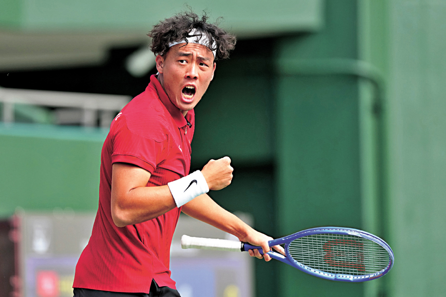 ●黃澤林以直落兩盤勝出。