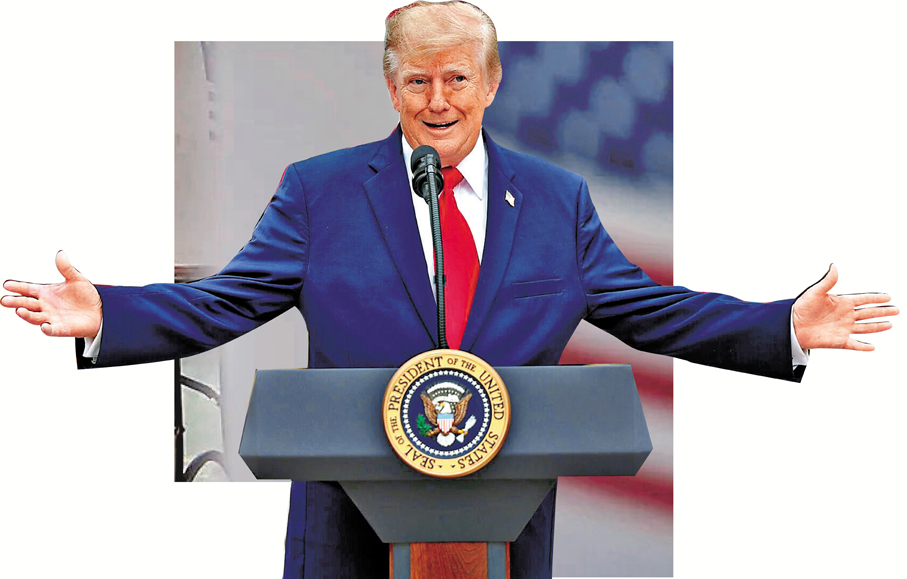●特朗普近期連番出席競選活動。 彭博社