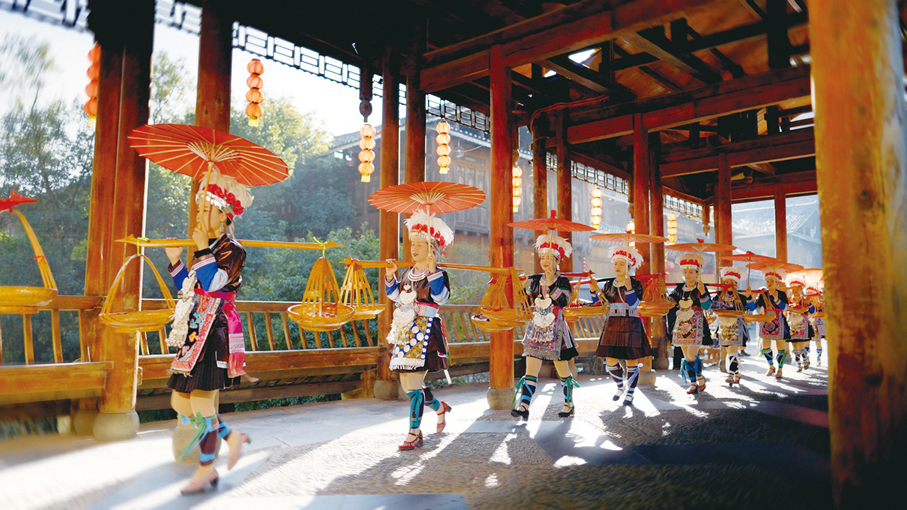 ●黔東南肇興侗寨侗年場景。