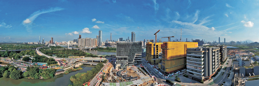 ●圖為河套香港園區，河套學研壹號在畫面中央。 港深創科園Fb圖片