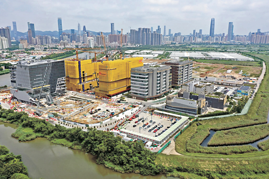 ●港深創科園的建設工作正持續推進，目前已有逾百家企業進駐。圖為港深創科園。 資料圖片