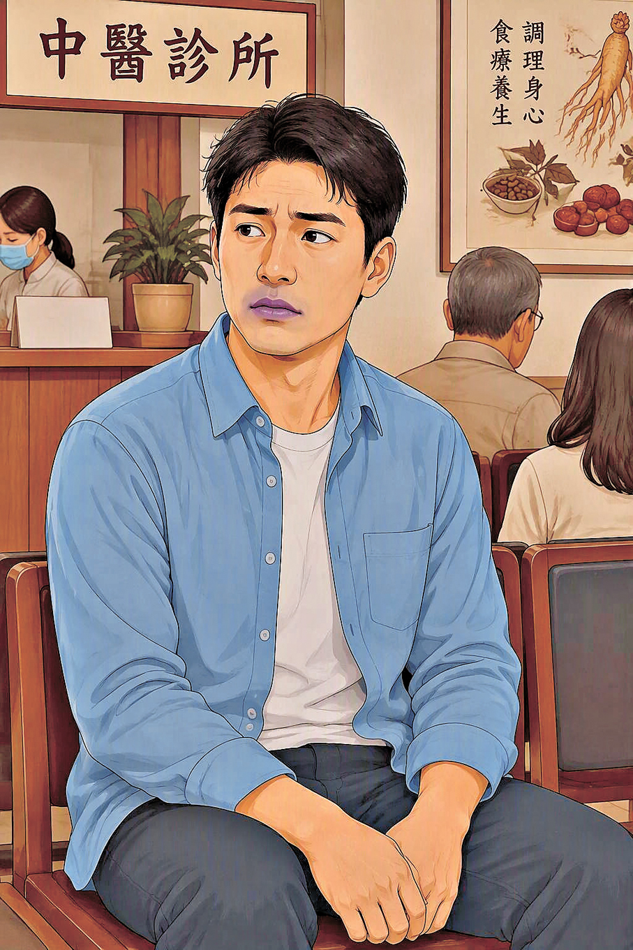 ●若出現「嘴唇發紫」的情況，切勿忽視，這往往是身體發出的健康警訊。 AI生成圖片