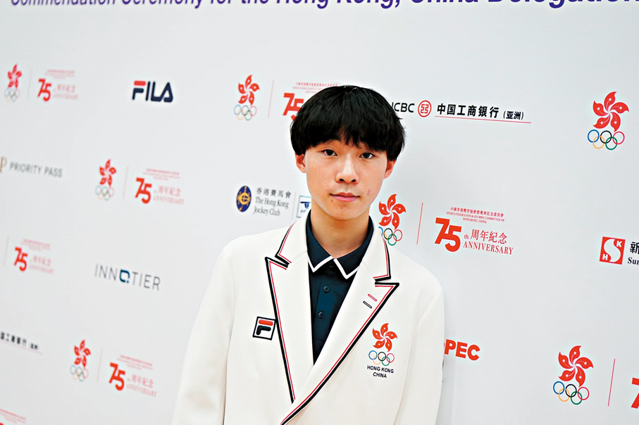 ●何承謙展現出超乎年齡的沉穩。    香港文匯報記者葉詩敏 攝