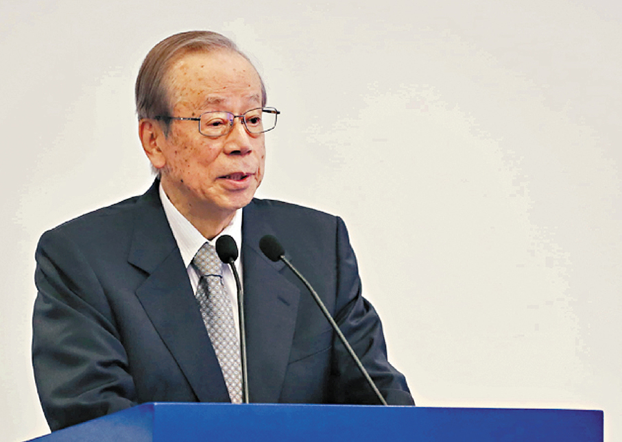 ●福田康夫長期心繫中日友好。10月22日因病去世，享年90歲。 資料圖片