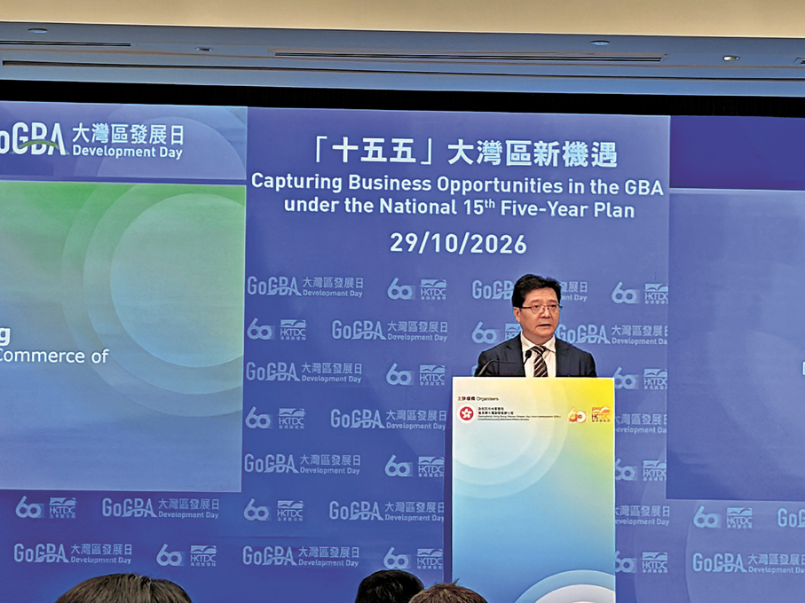 ●廣東省商務廳廳長張勁松。香港文匯報記者孫曉旭  攝