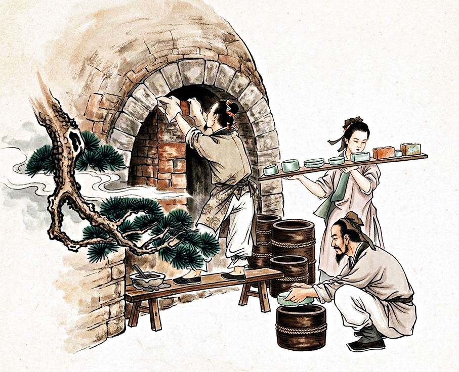 ●汝窯燒造的關鍵在於對窯內氣氛與火候的控制。AI繪圖
